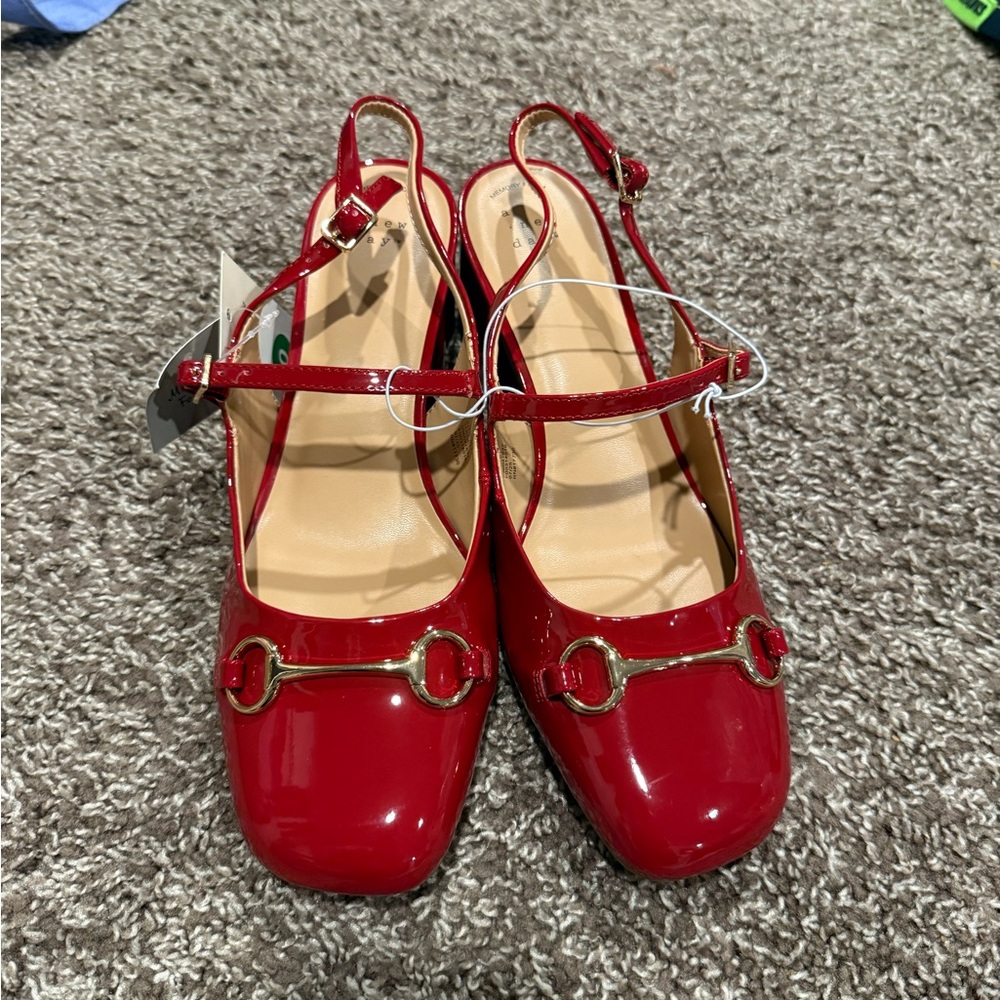 🌯Red memory foam a new day Women’s heel Shoes